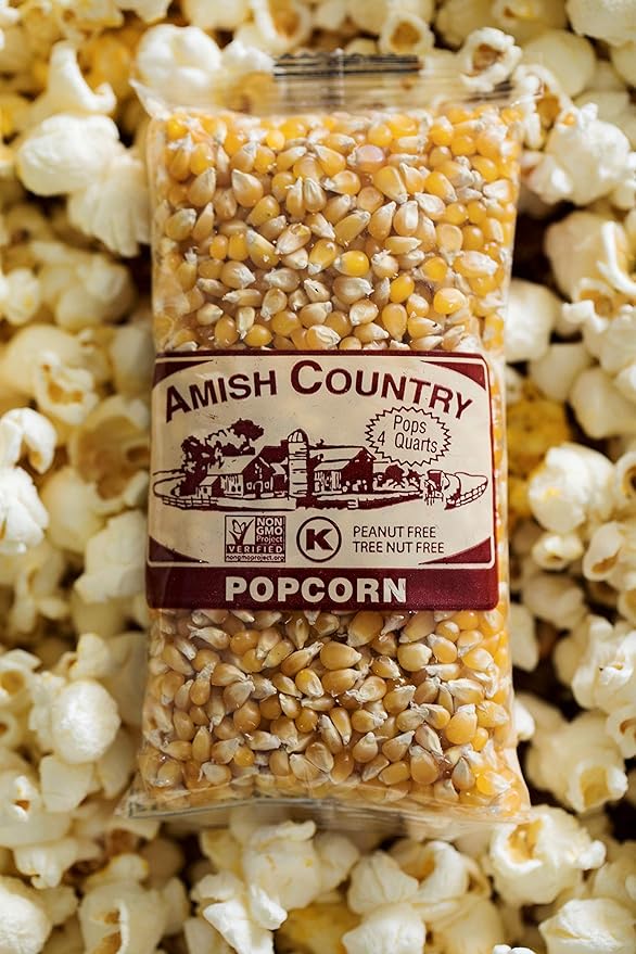 Amish Country Popcorn | 10-4oz Bags - Ladyfinger Popcorn | Old Fashioned, Non-GMO and Gluten Free