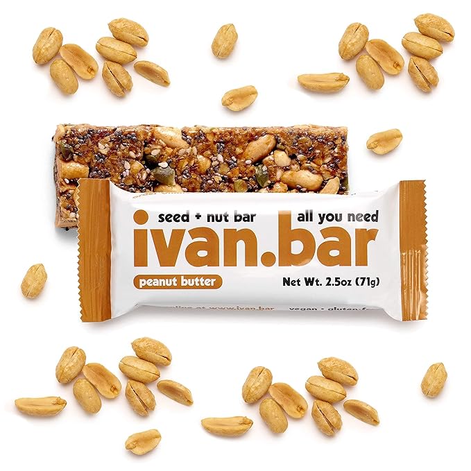 Protein Packed Energy Snack Bar | Provides Healthy Energy | Vegan, All Natural Ingredients | Soy, Dairy & Gluten Free (2.5 Ounce (Pack of 12 Bars), Peanut Butter)