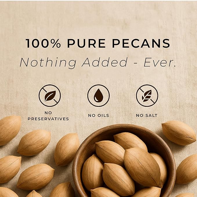 7 LBS Bag of Raw Pecans in Shell ??Whole Unshelled Georgia Pecans | Fresh Bulk Nuts for Snacking, Baking, Gifting | Natural Southern Harvest in Resealable Sack