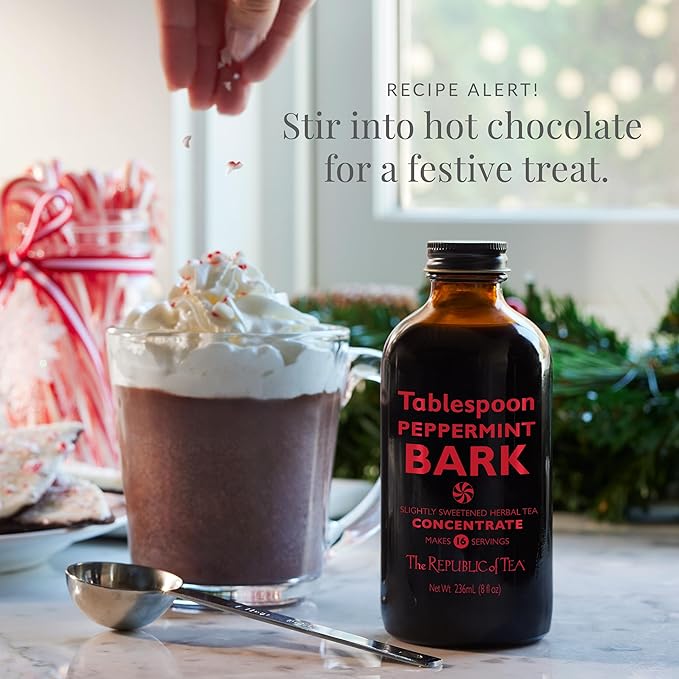 The Republic of Tea ??Tablespoon Peppermint Bark, Herbal Tea Concentrate, 8 fl oz -16 Servings