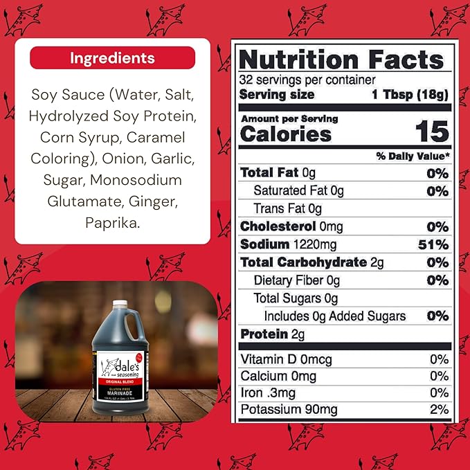 Dale's Steak Seasoning Family Size (1 Gallon) - Gluten Free Steak Marinade
