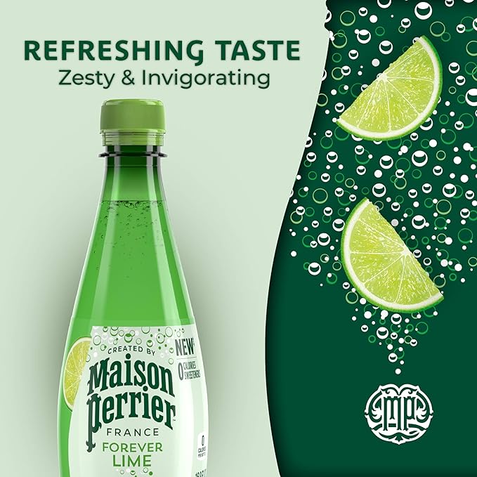 Maison Perrier Forever Lime Flavored Sparkling Water, 16.9 Fl Oz Plastic Water Bottles, 6 Count 101.406 fl oz