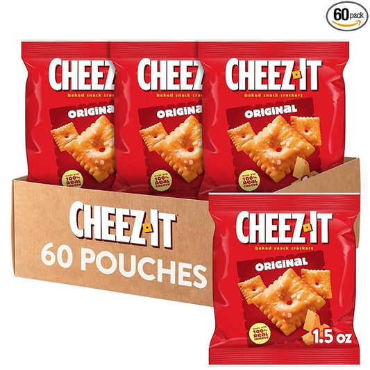 Cheez-It Crackers, Original, 1.5oz (60 Count)