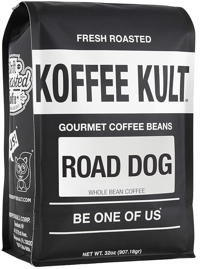 Koffee Kult Road Dog Dark Roast Coffee Beans (whole bean, 32oz)