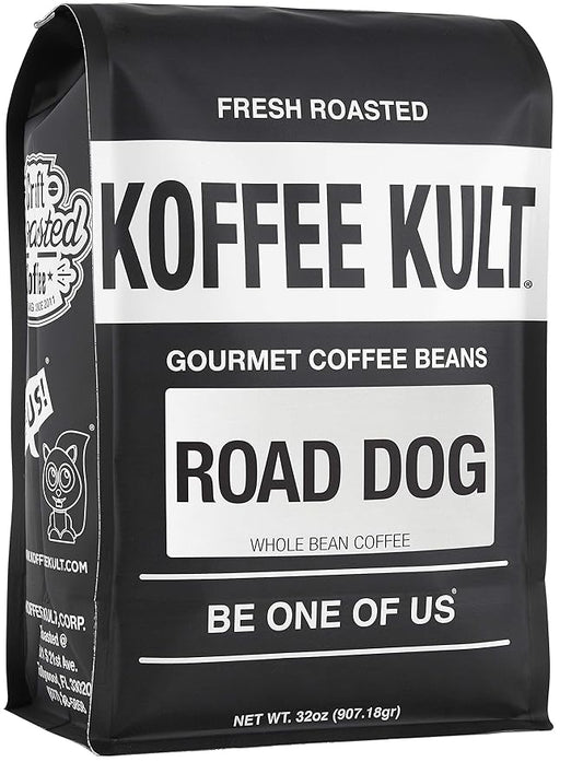 Koffee Kult Road Dog Dark Roast Coffee Beans (whole bean, 32oz)