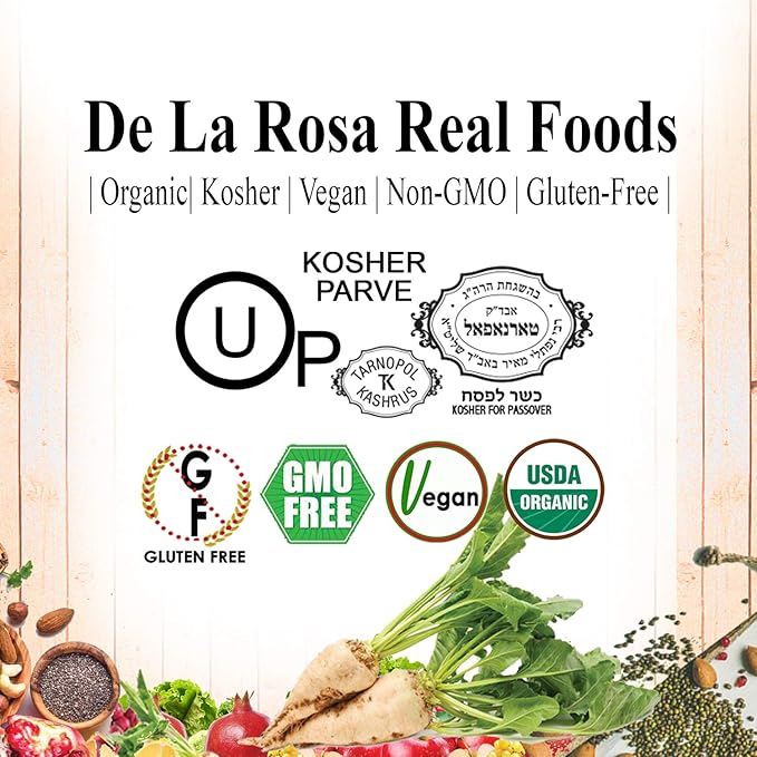 De La Rosa Organic Distilled White Vinegar, Raw & Unfiltered, Kosher for Passover, Vegan & Gluten Free, Great for Salad Dressing, Marinades, White Distilled Vinegar 32 Oz (Pack of 1)