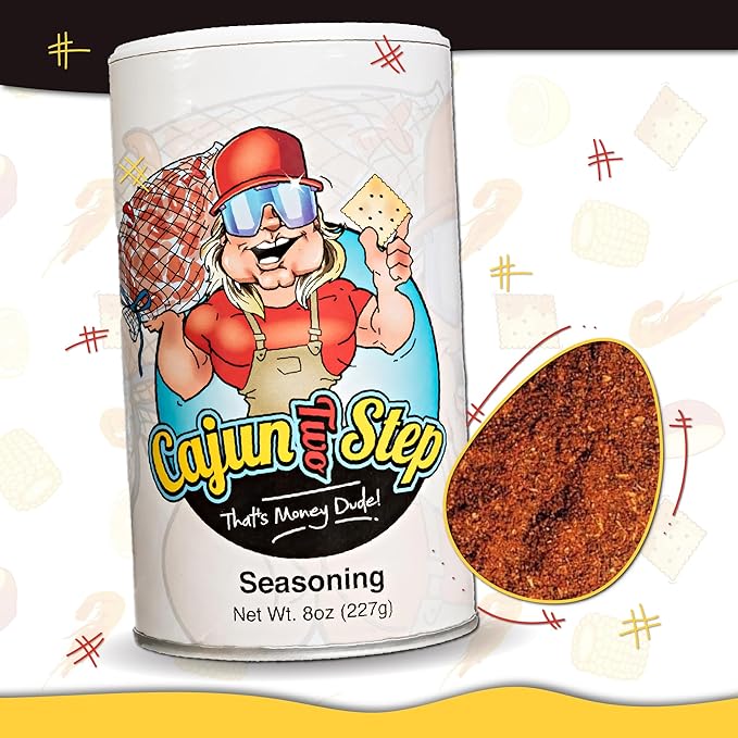 Cajun Two Step Seasoning by StaleKracker - 8 pck, Original Seasoning for Authentic Creole Louisiana Cuisine (64 oz.)
