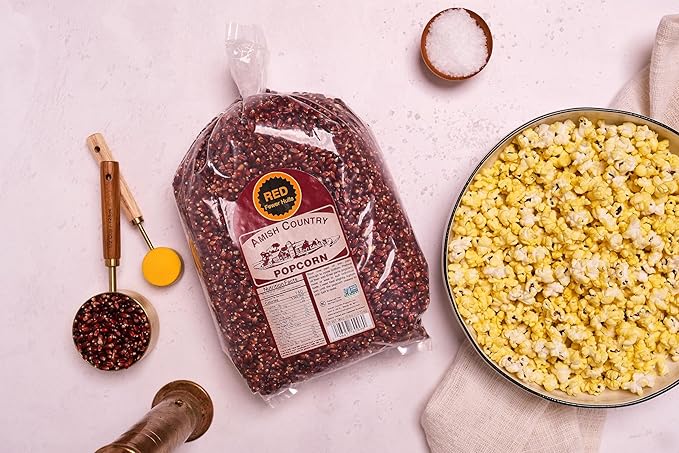 Amish Country Popcorn | 6 lbs Bag | Red Popcorn Kernels | Old Fashioned, Non-GMO and Gluten Free (Red - 6 lbs Bag)