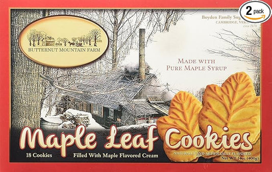 Butternut Mountain Farm Maple Leaf Cookies (Pack 2)