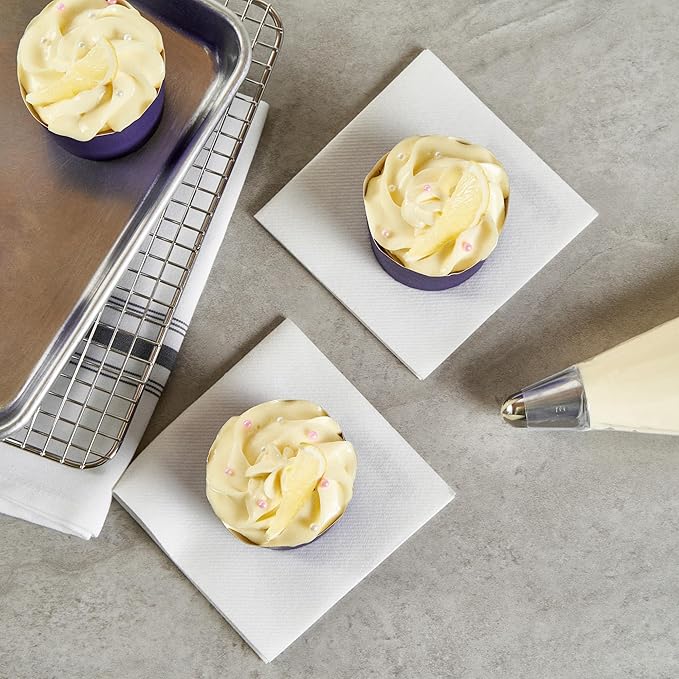 Panificio 6 Ounce Cupcake Wrappers, 200 Scalloped Baking Cups - Oven-Ready, Greaseproof, Purple Paper Cupcake Liners, Disposable, For Birthdays, Baby Showers, Or Weddings - Restaurantware