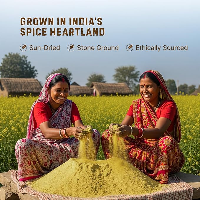 Yellow Mustard Powder 14.11 oz ??Ground Organic Mustard Seed for Seasoning & Cooking ??USDA Organic, Kosher, Gluten Free Mustard ??The Holly Tree