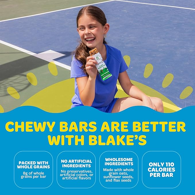 Blake’s Seed Based Chewy Granola Bars — Apple Cinnamon (24 Count), Vegan, Gluten Free, Nut Free & Dairy Free, Healthy Snacks for Kids or Adults, School Safe, Low Calorie Soy Free Snack