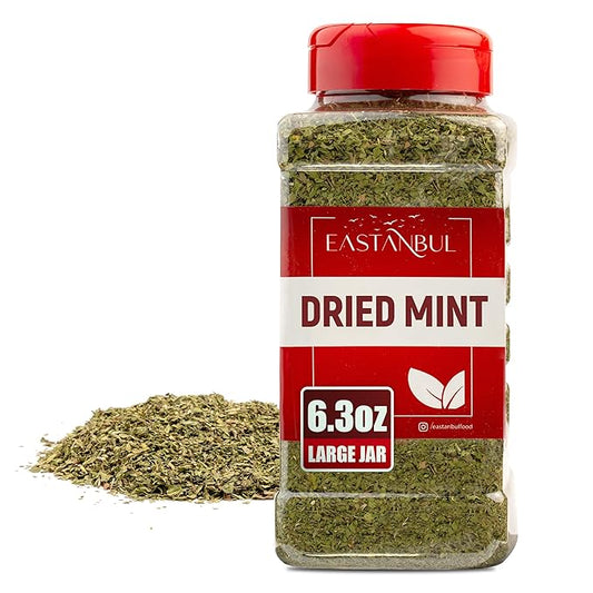 Eastanbul Dried Mint, 6.3oz, Dried Mint for Cooking, Peppermint Leaves, Perfect for Tea Loose Leaf, Peppermint Herb Seasoning,%100 Natural, Non-GMO, Turkish Spice