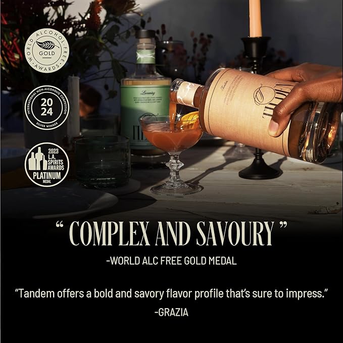 Tilden Cocktails Tandem, Non-Alcoholic Cocktail, Vegan and No Sugar Added, Tart Cherry, Bitter Orange, American Oak, 750ml