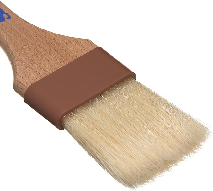 SPARTA 4037400 Boarhair Wide Brush, Flat Brush with Handle Hole, 8.25"L x 2"W, Wood Handle