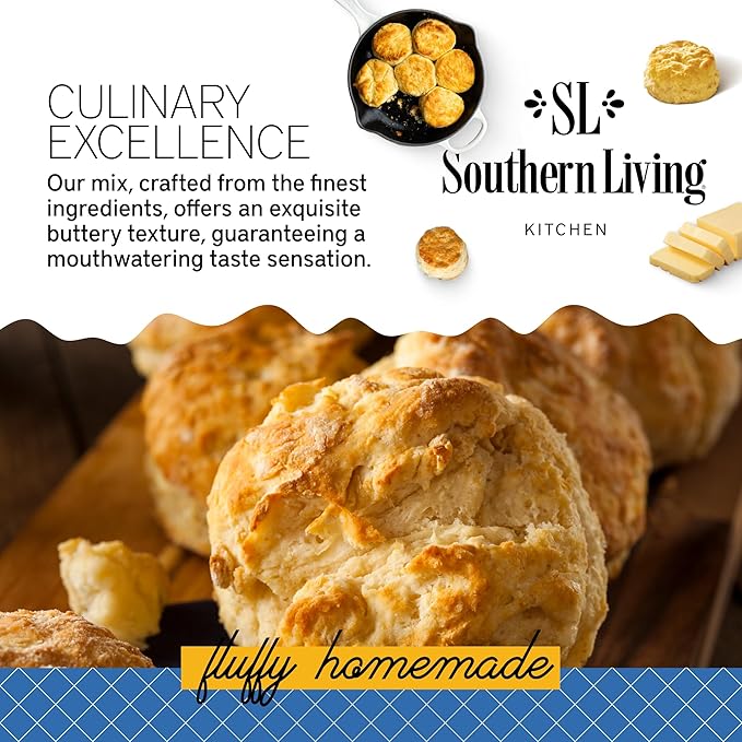 Southern Living Gourmet Original Biscuit Mix, Easy-to-Bake Delight, Dinner Biscuits, Breakfast Biscuits, Baking Mix, Pantry Staple, Makes 10 Biscuits