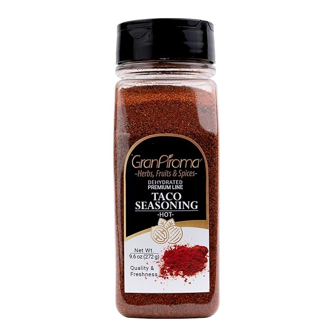 GranAroma Hot Taco Seasoning Mix – Perfect for Tacos, Burritos, and Tex-Mex Recipes (9.6 Ounce)