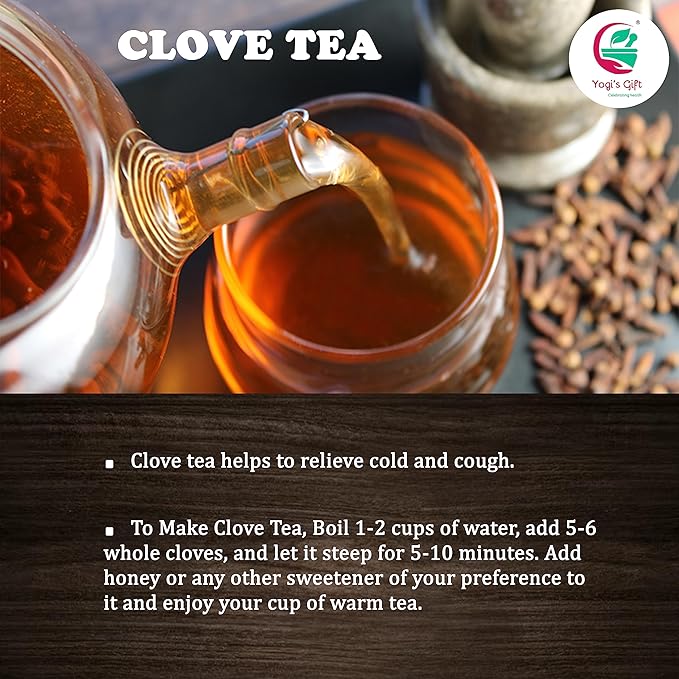 Cloves Whole 4 Oz | Fresh and Flavorful Hot Spice for Tea, Chai, Savory, Desserts and More | Whole Cloves for Oral Health | by Yogi?™s Gift®