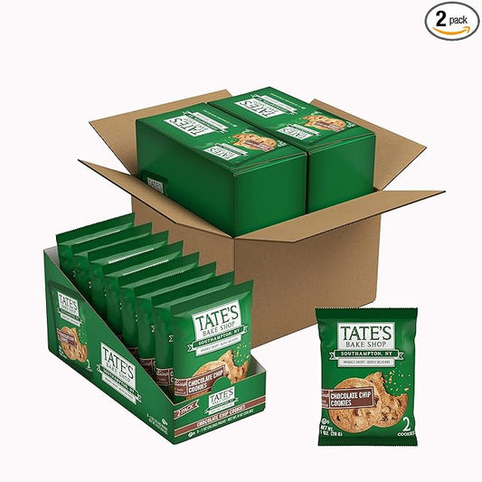 Tate?™s Bake Shop Chocolate Chip Cookies, 16 ??2 Cookie Snack Packs (2 Boxes)
