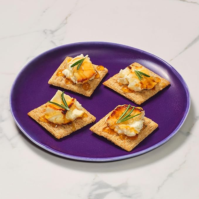 Triscuit Balsamic Vinegar & Basil Whole Grain Wheat Crackers, Lunch Snacks, Bulk Snack Crackers, 6 - 8.5 oz Boxes