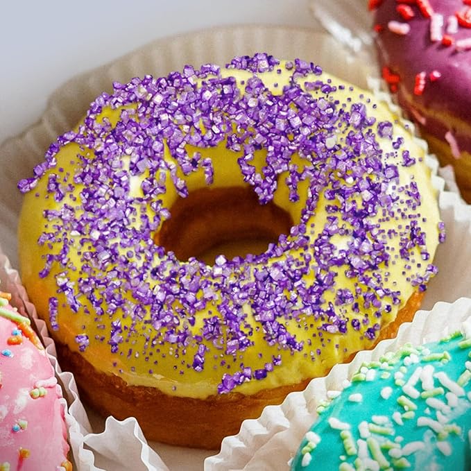 Edible Purple Sanding Sprinkles, Sanding Sugar, Kosher Food Grade 150g, Purple Sprinkles for Cake Decorating, Cupcake, Cookies