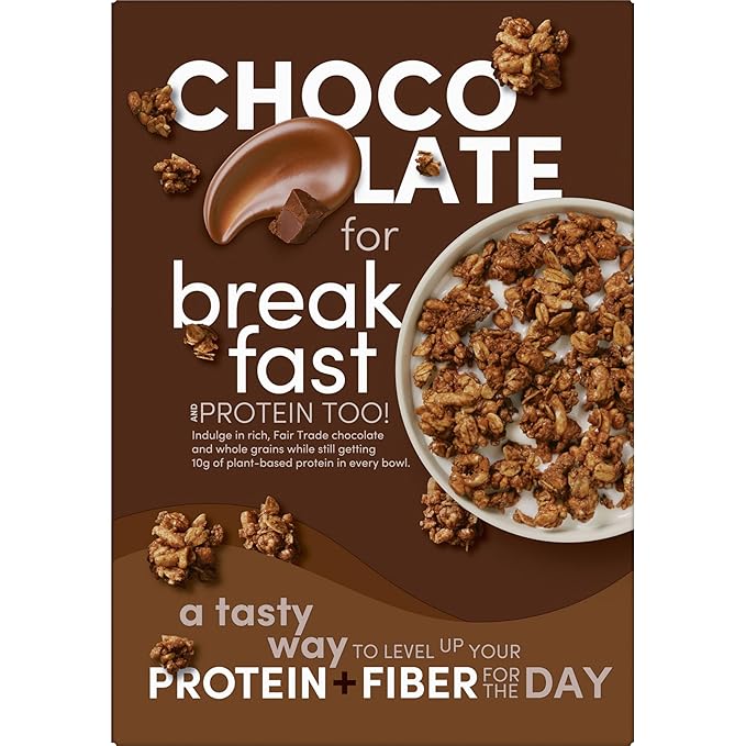Kashi GO Protein Cereal, 10g Protein, 10g Fiber, Chocolate Crunch, 16oz Box (1 Box)