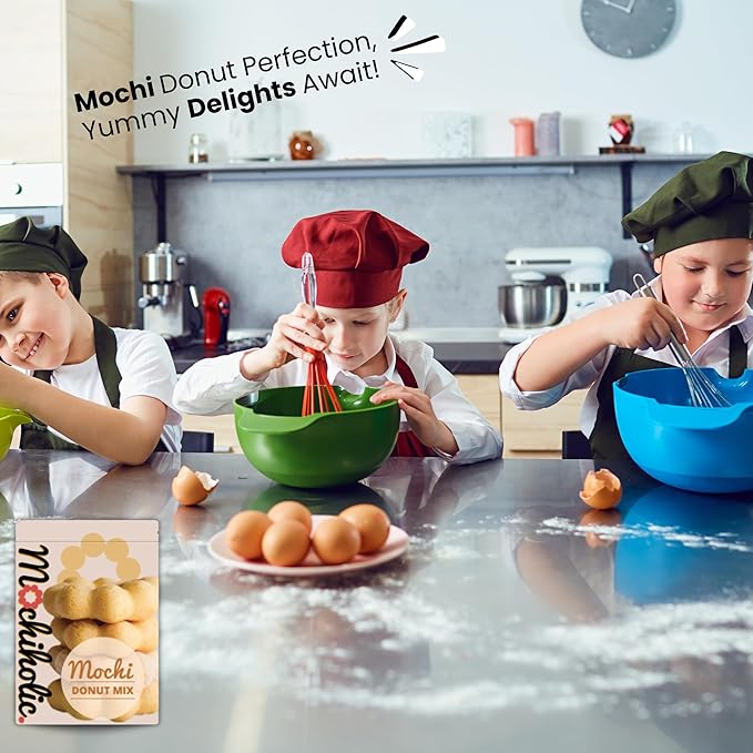 Donut Mix Original Recipe, Mochi Mix, Rice Flour with Low Calories and Sugar with Essential Nutrients, 12 oz Healthy Daily Snacks by Mochiholic (Pack of 1)