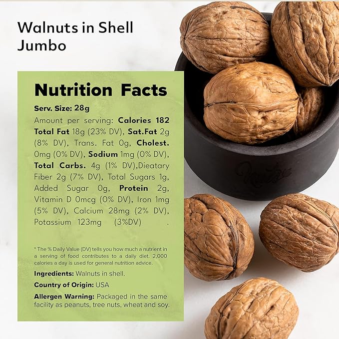 NUTS U.S. - Walnuts In Shell | Grown and Packed in California | Chandler Variety | Fresh Buttery Taste and Easy to Crack | Non-GMO and Raw Walnuts in Resealable Bags!!! (2 LBS)