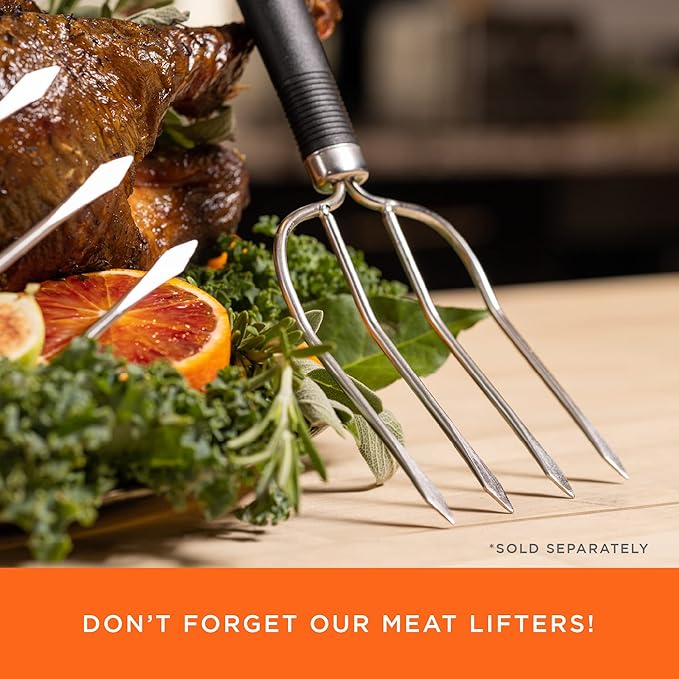 Fire & Flavor Turkey Perfect 6 Piece Lacing Kit - Lacers and Cooking Twine for Roasting - Metal Skewers for Grilling - BBQ Skewers