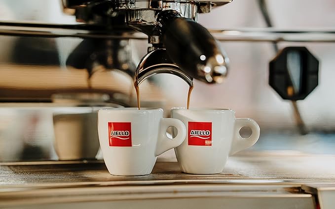 Aiello Caffe Italian Espresso Coffee Beans 2.2 LB Bag, Medium Whole Bean Coffee Freshly Roasted and Blended in Southern Italy, Intenso
