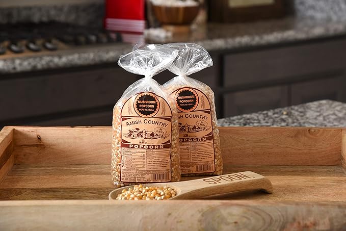 Amish Country Popcorn | 2-2 lb Bags | Mushroom Popcorn Kernels | Old Fashioned, Non-GMO and Gluten Free