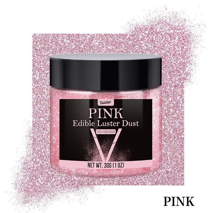 Edible Glitter - 30g / 1oz Luster Dust Edible Glimmer Powder for Sparkling Drinks, Foods, Wine, Cake - Food Grade Shimmer Dust Powder for Baking, Beverage, Cookies Decoration