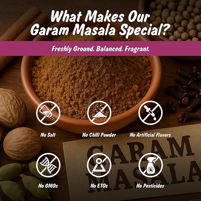 Spice Profile USDA Organic 11-Spice Garam Masala, 3 oz, Lab Tested for Heavy Metals, Salt Free, North Indian Style