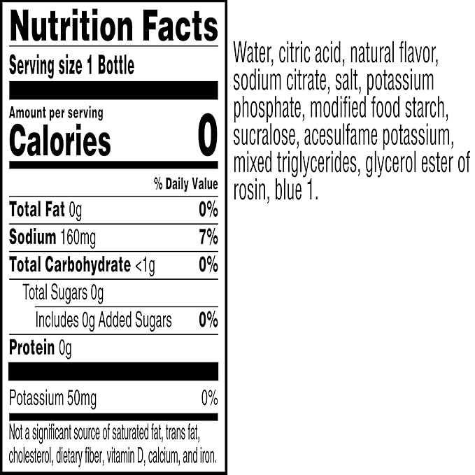 Gatorade Zero Thirst Quencher Sports Drink, Cool Blue, 12oz Bottles (12 Pack), Zero Sugar, Electrolytes for Rehydration
