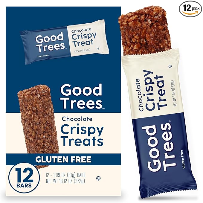 Good trees Rice Crispy Treats Gluten-Free Snack Bars with Nut Butter & Cocoa 12 Count