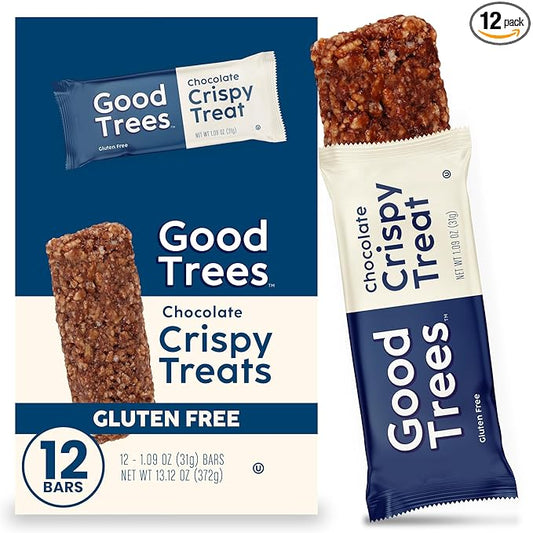 Good trees Rice Crispy Treats Gluten-Free Snack Bars with Nut Butter & Cocoa 12 Count