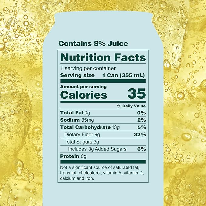 OLIPOP Prebiotic Soda Pop, Tropical Punch, A New Kind of Soda Packed with Prebiotics, Fiber, and Botanicals, Gluten Free, Vegan, GMO Free, 12oz (12-Cans)