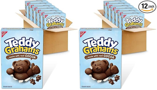 Teddy Grahams Chocolate Graham Snacks,10 Ounce (Pack of 12)
