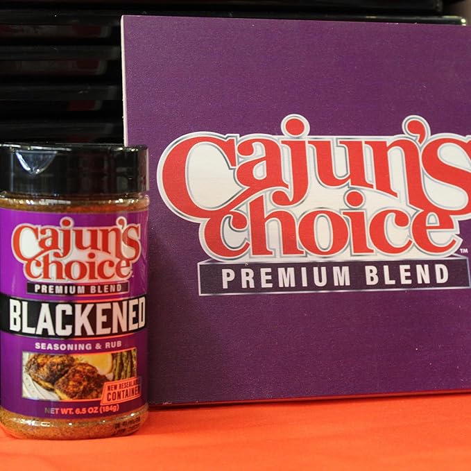 Cajun Choice Blackened Seasoning 6.5 OZ (Pack of 3) - Use for Grilling or Cooking Fish, Chicken, Pork, Steak, Vegetables, Burgers, Salmon, Soups, and anything else you want to Add Authentic Louisiana Flavoring to any Dish - (New Look - Same Great Taste)