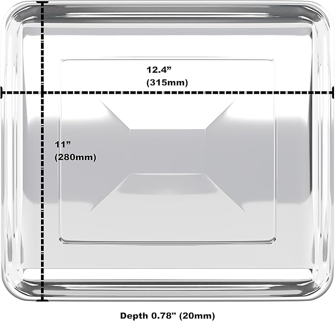 Univen Stainless Steel Baking Tray Pan Upgrade Compatible with Cuisinart Airfryer Oven TOA-60 TOA-65 TOA-70
