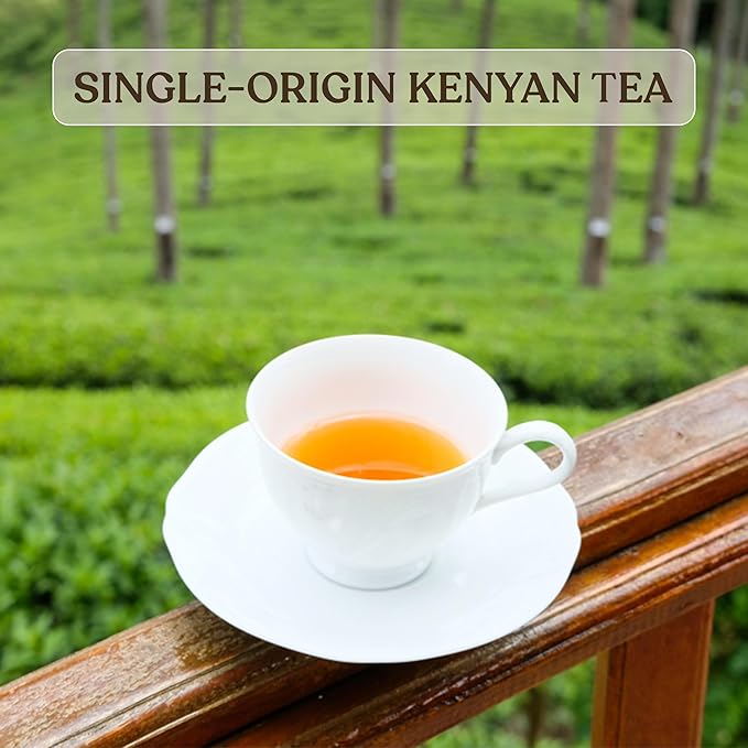 Akina Earl Grey Tea, Naturally Flavored Black Tea | 100% Single-Origin | Kenyan Origin, Gourmet (25 String & Tag Bags, 50g)