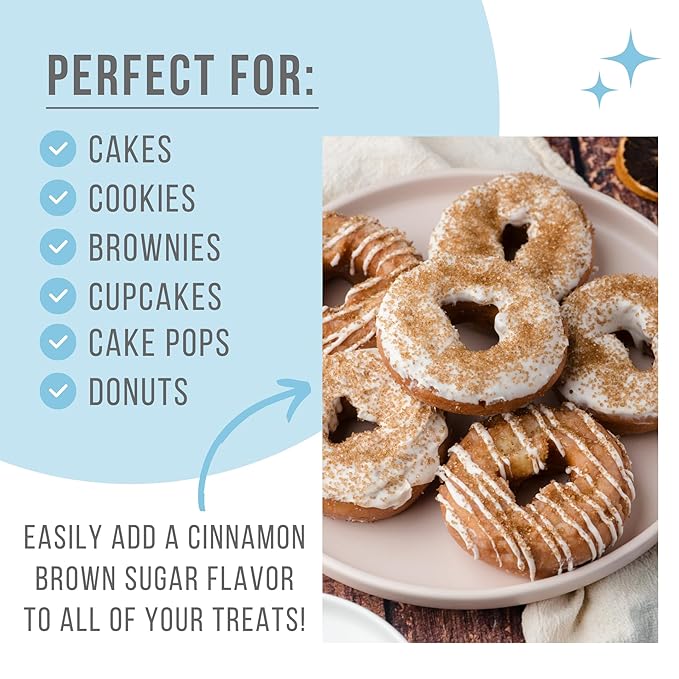 Sweets Indeed Cinnamon Brown Sugar Topping ??5.11 oz Jar | Holiday Baking & Drink Garnish | Edible Sugar for Cookies, Cupcakes, Cocoa, Coffee, Cocktails & Desserts