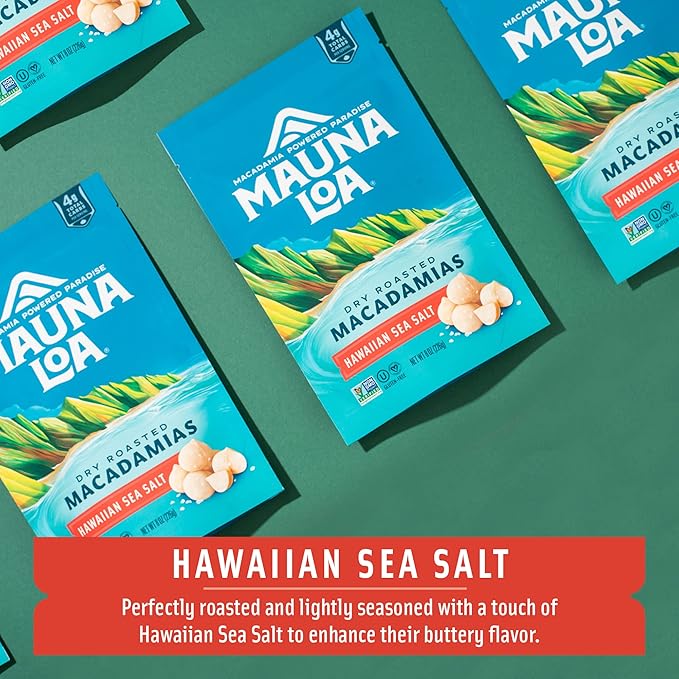 Mauna Loa Premium Roasted Macadamia Nuts, Sea Salt Flavor, 7 Ounce
