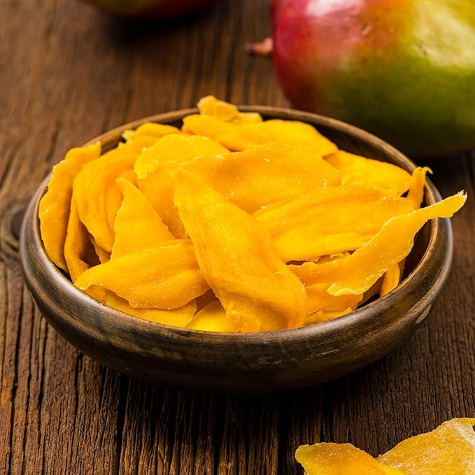 Dried Mangoes Non-GMO Dry Mango | Vegan School Snack Bag | Healthy, Gluten Free Dried Mango | Perfect Office Snack On-the-Go | Mango Dried Slices / 1 lb Resealable Snack Pack