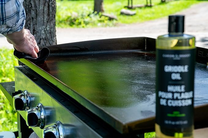 CARON & DOUCET Griddle Seasoning & Cleaning Oil | 100% Plant-Based & Food Grade | Best for Seasoning, Restoring, Curing and Care (16 oz)