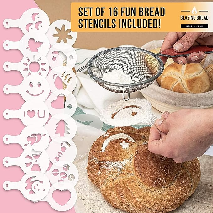 Trailblaze Banneton Bread Proofing Basket Set ??Complete Sourdough Bread Baking Supplies ??Sourdough Starter Kit ??Sourdough Proofing Basket Gift for Bakers - Bread Baskets (9" Round & 10" Oval)