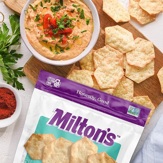 Milton’s Gluten Free Crackers Variety Bundle (Crispy Sea Salt, Multi-Grain, Everything) - Non-GMO Project Verified, Kosher, Certified Gluten Free Snack, Whole Grains In Every Bite - 4.5 Oz, Pack of 3