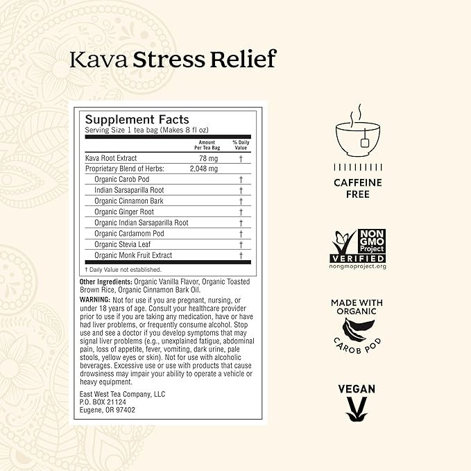 Yogi Tea Stress Relief & Herbal Tea Variety Pack - 16 Bags per Pack (6 Packs) - Organic Herbal Sampler - Includes Bedtime, Kava Stress Relief, Soothing Caramel Bedtime & More