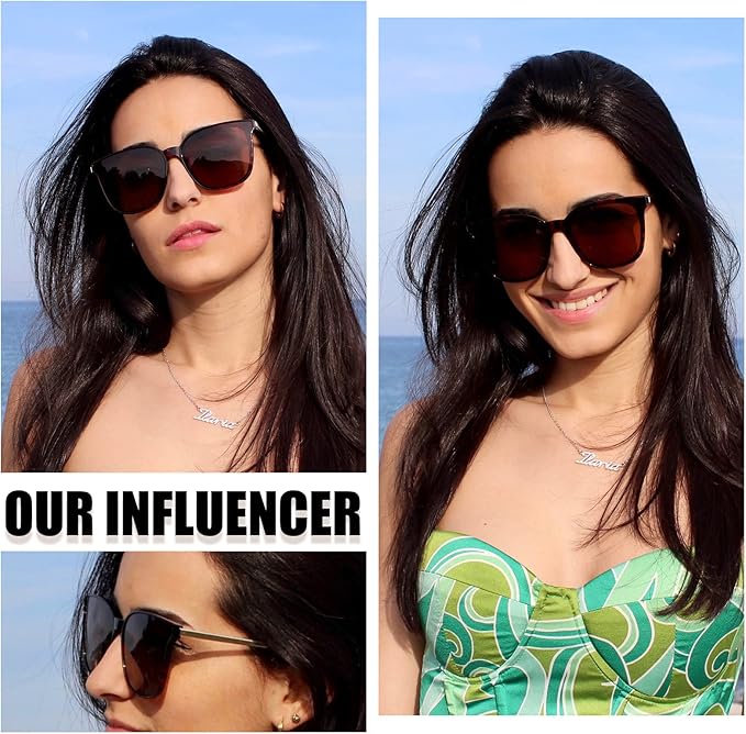 DUCO Oversized Polarized Sunglasses Womens Trendy Mirrored Shades Retro Round Vintage Light Weight UV400 Sun Glasses W016