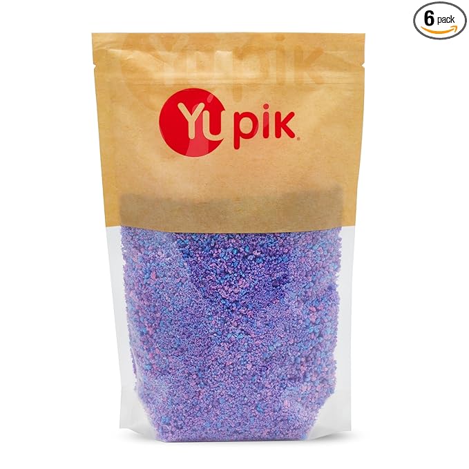 Yupik Cotton Candy Flavored Sprinkles, 2.2 lb (35.2 oz) Pack of 6, Low Sugar, Kosher, Cholesterol-Free, Fat-Free, Perfect for Baking and Decorating Ice Cream, Cakes, Cookies, Cupcakes, and Donuts